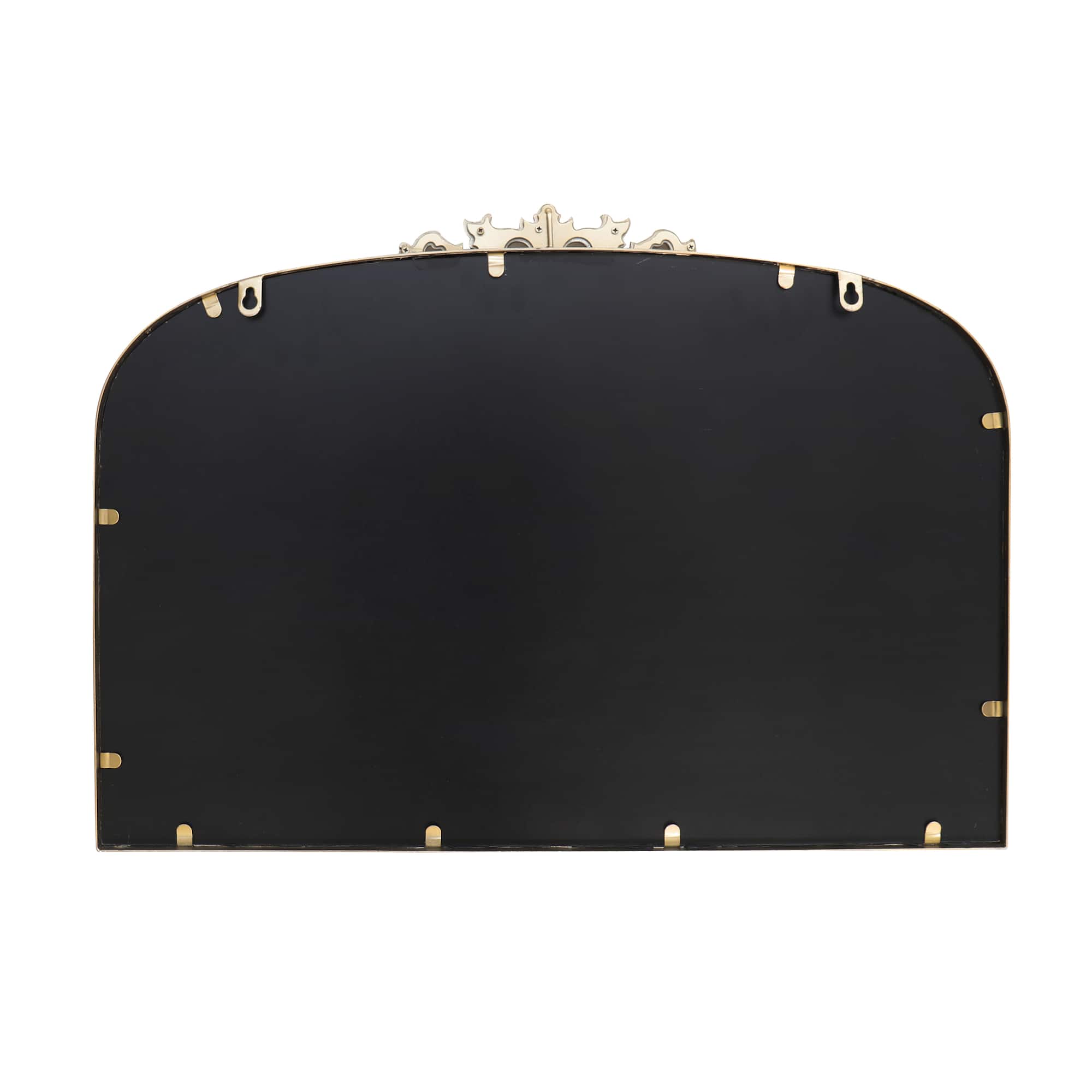28" x 20" Ornate Wide Arch Wall Mirror in Gold Metal Frame by Ashland®